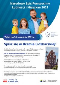 plakat Narodowego Spisu Powszechnego Ludności i Mieszkań 2021